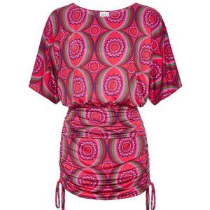 MISA Los Angeles mini drawstring dress